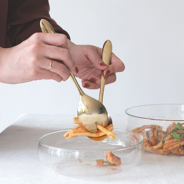 SHESAY BRASS Salad Server with Spork