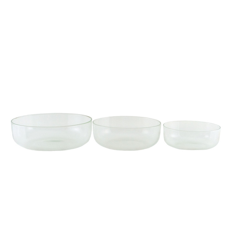 SHESAY Crown Glass Shallow Bowl