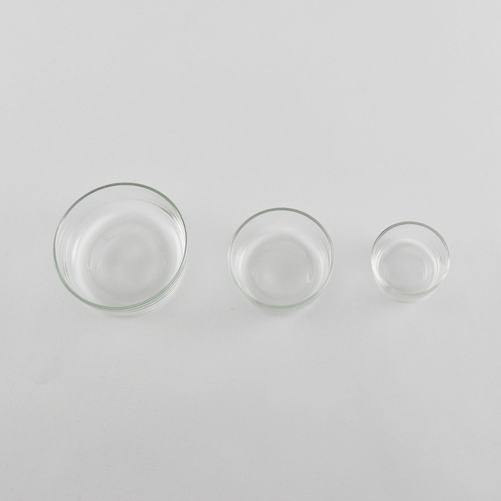 SHESAY Crown Glass Stackable Condiment Plate Set of 3