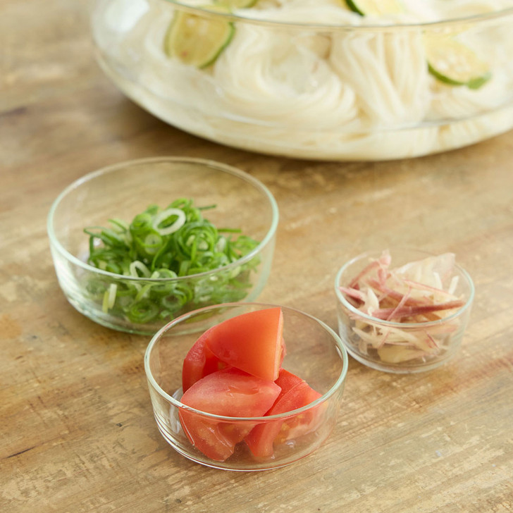 SHESAY Crown Glass Stackable Condiment Plate Set of 3