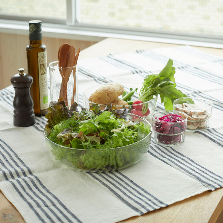 SHESAY Crown Glass Shallow Flat Bowl