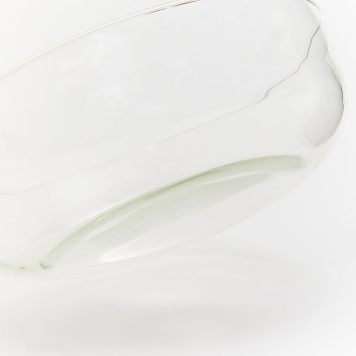 SHESAY Crown Glass Shallow Flat Bowl