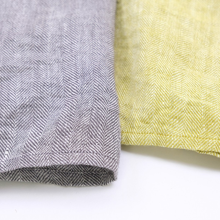 SHESAY Full Apron Linen Relief Herringbone