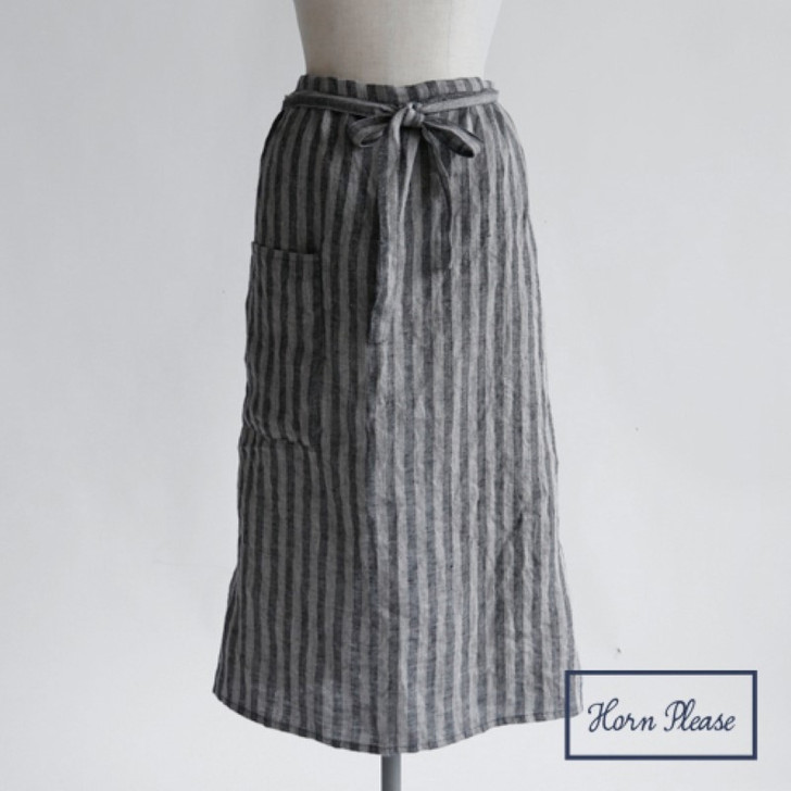 SHESAY Skirt Apron Linen Stripe Calm