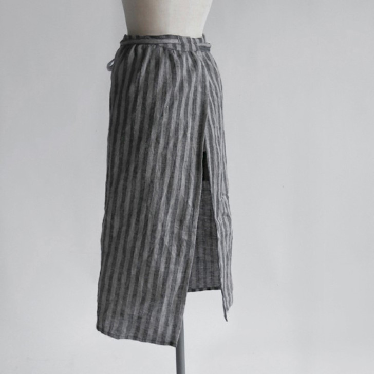 SHESAY Skirt Apron Linen Stripe Calm