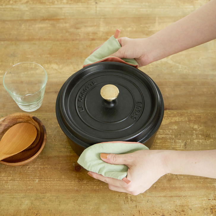 SHESAY Layered Linen Cone Holder, Set of 2