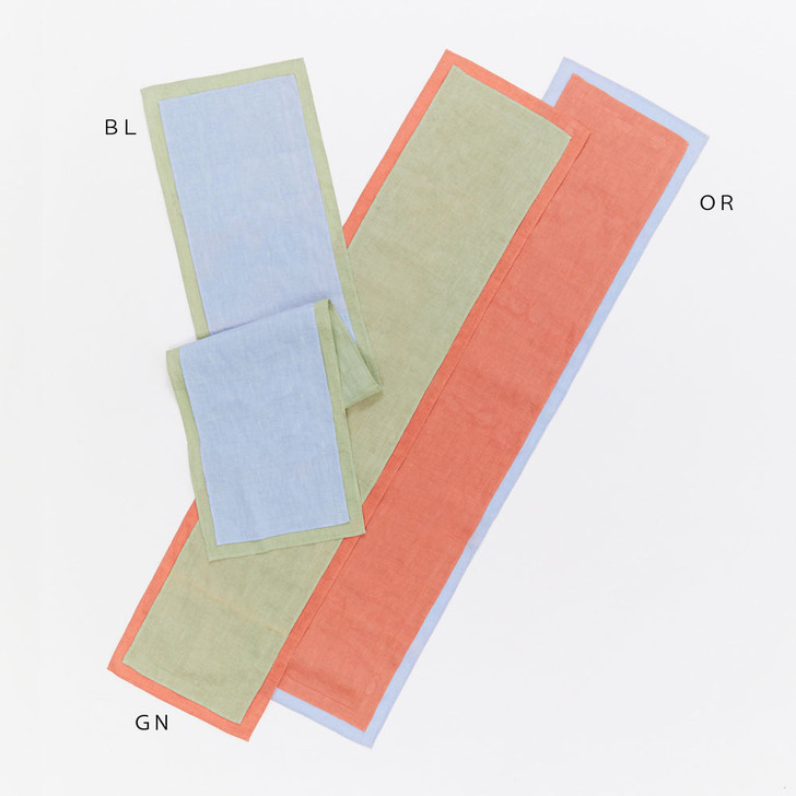 SHESAY Layered Linen Table Runner