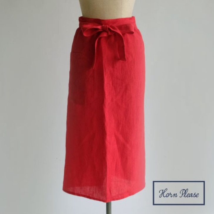 SHESAY Linen Glowing Colored Skirt Apron