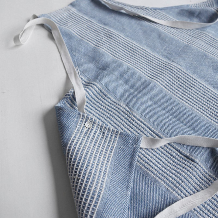 SHESAY Full Apron Waffle Stripe