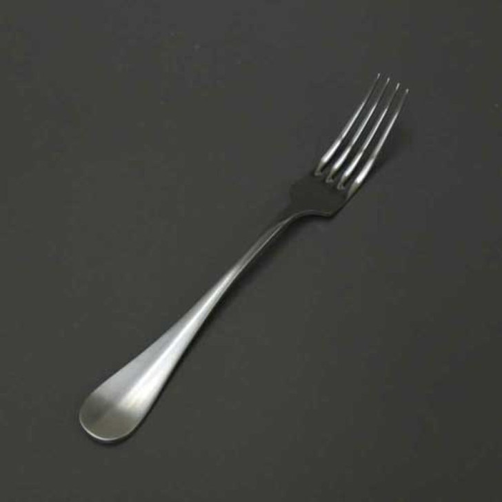 SHESAY Frosted Stainless Steel Leaf Dinner Fork