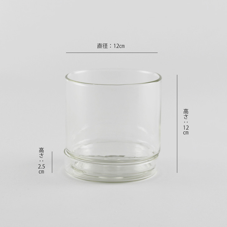 SHESAY Crown Glass Flower Pot with Plate, Straight