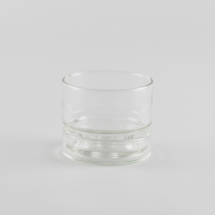 SHESAY Crown Glass Flower Pot with Plate, Straight