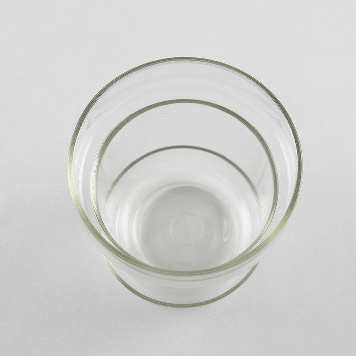 SHESAY Crown Glass Flower Pot with Plate, Tapered