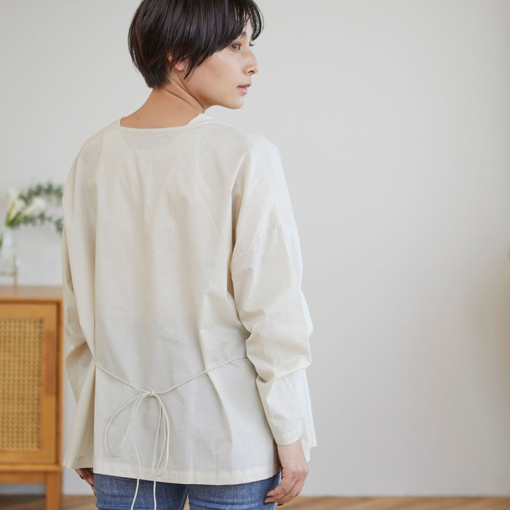 SHESAY Organic Cotton Loungewear Cache-Coeur Blouse