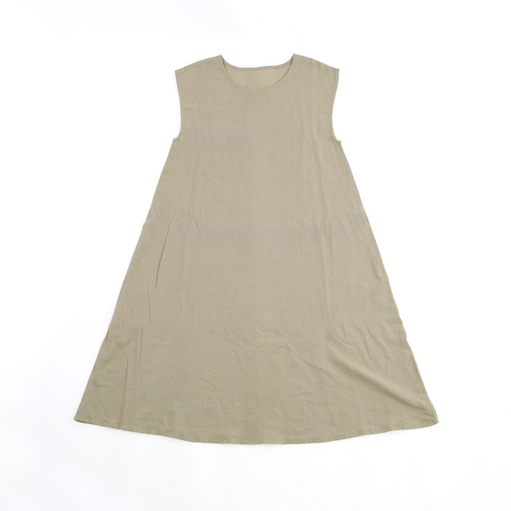 SHESAY Organic Cotton Flax Loungewear Cap Sleeve Dress
