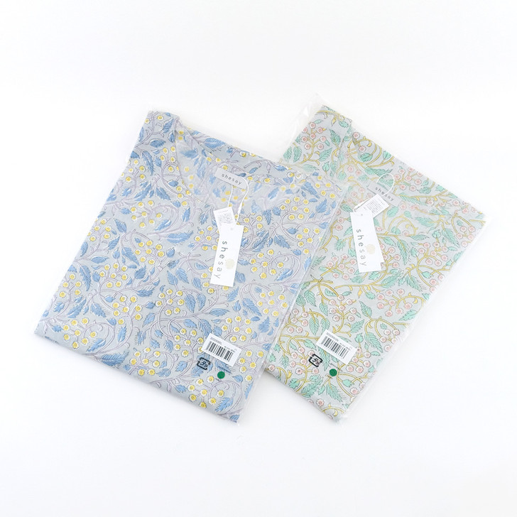 SHESAY Block Print Portulaca Loungewear Dress