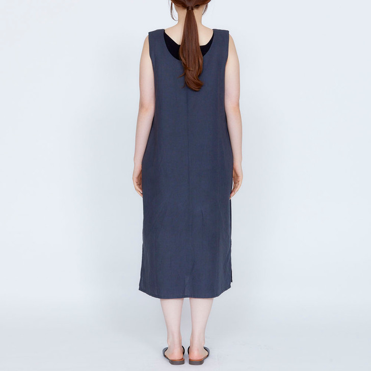 SHESAY Cotton Linen Sleeveless Dress