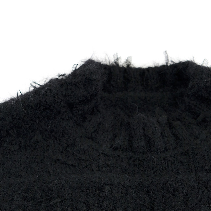 SHESAY Tweed-like Ribbon Yarn Knit Vest