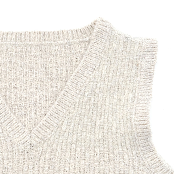 SHESAY Crown Knit Layered Fringed Knit Vest