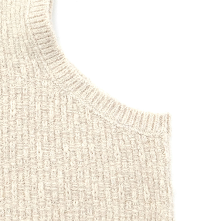 SHESAY Crown Knit Layered Fringed Knit Vest