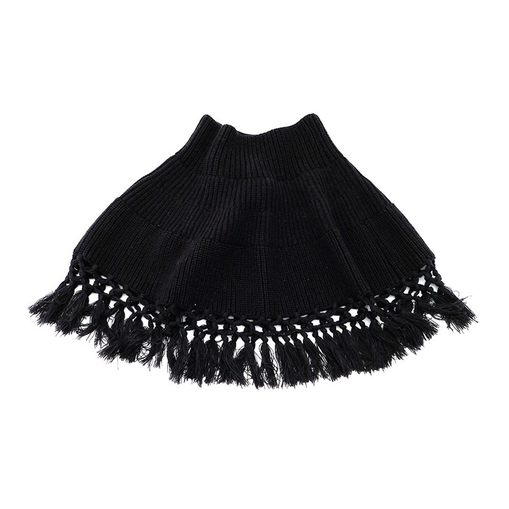 SHESAY Round Poncho with Fringe