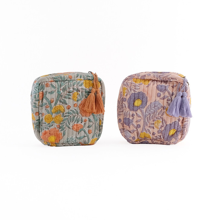 SHESAY Quilted Pouch in Poppy