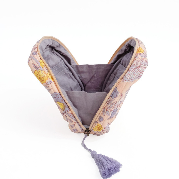 SHESAY Quilted Pouch in Poppy