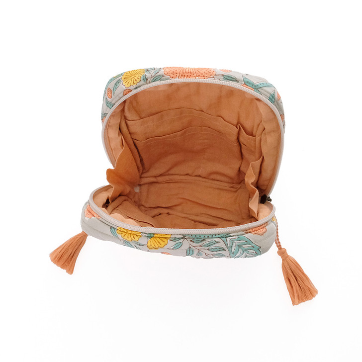 SHESAY Quilted Pouch in Poppy