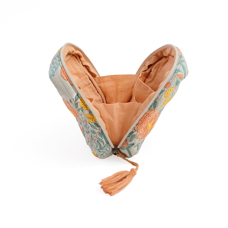 SHESAY Quilted Pouch in Poppy