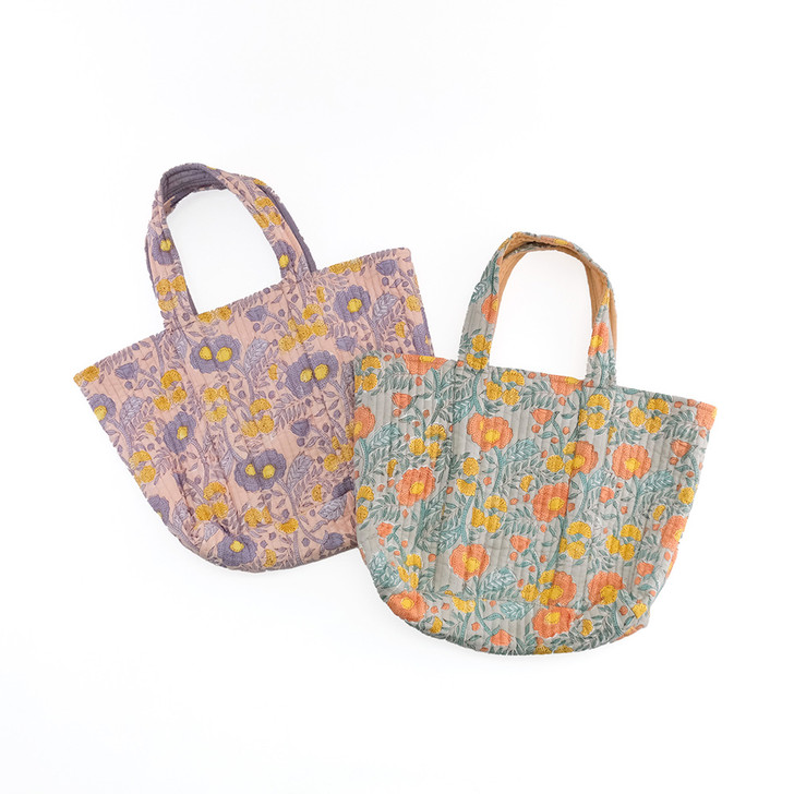 SHESAY Quilted Tote Bag in Poppy