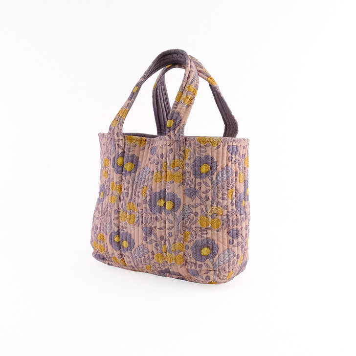 SHESAY Quilted Tote Bag in Poppy