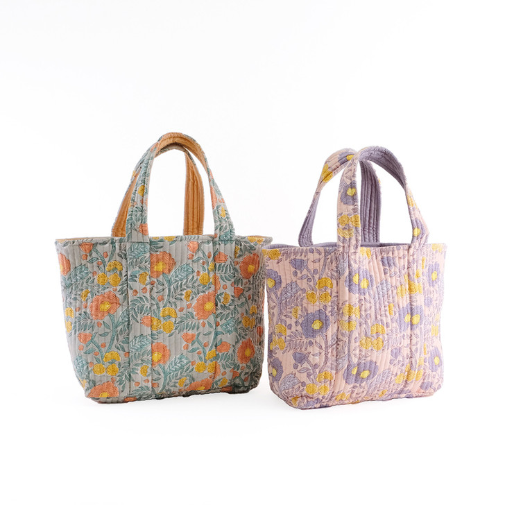 SHESAY Quilted Tote Bag in Poppy