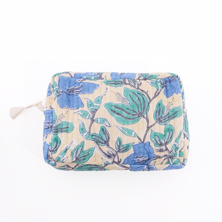 SHESAY Block Print Quilted Pouch Bouquet