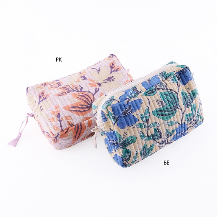 SHESAY Block Print Quilted Pouch Bouquet