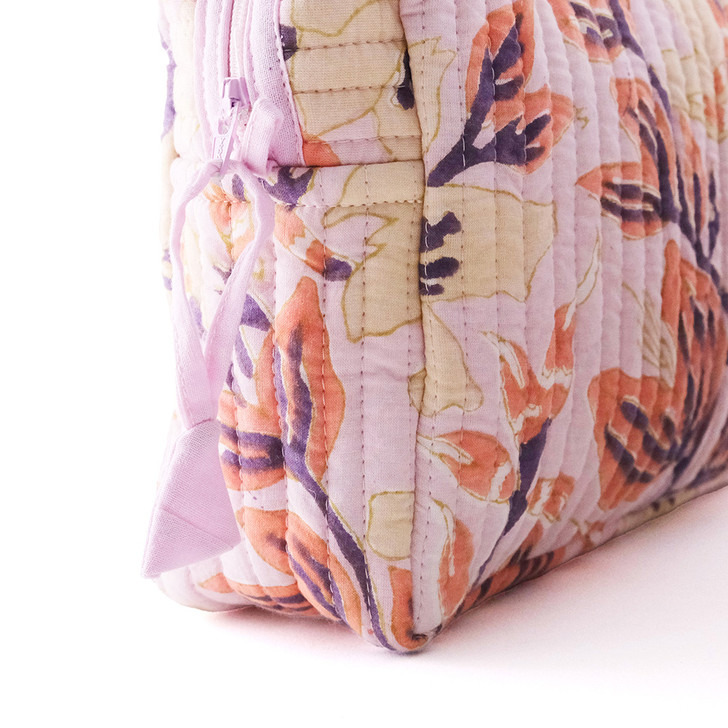 SHESAY Block Print Quilted Pouch Bouquet