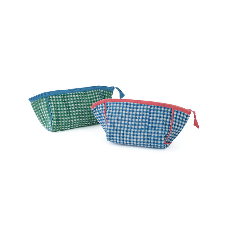 SHESAY Gingham Check Pouch