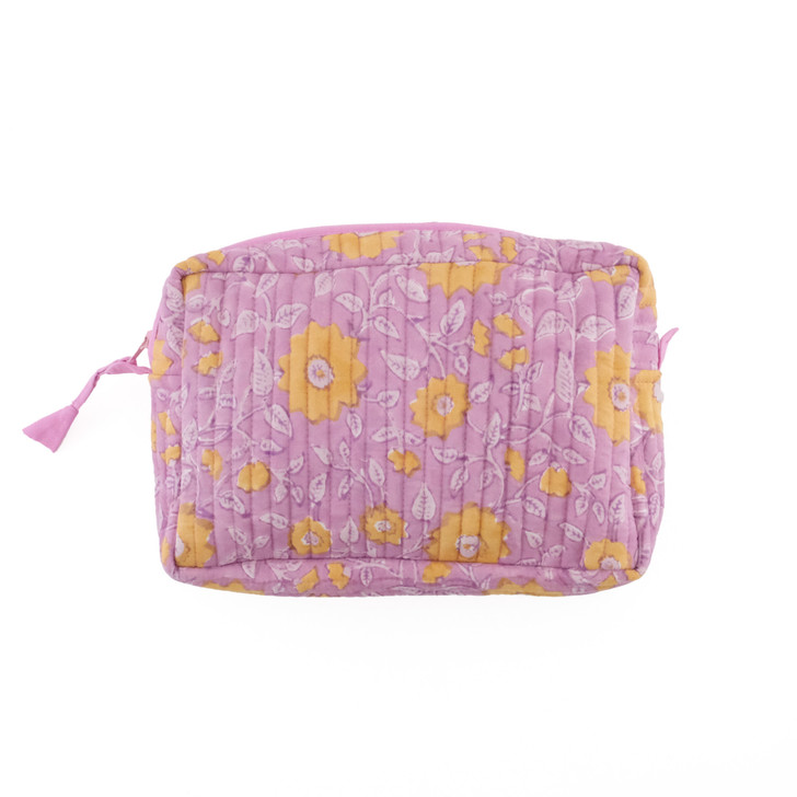 SHESAY Quilted Pouch Bain Flower