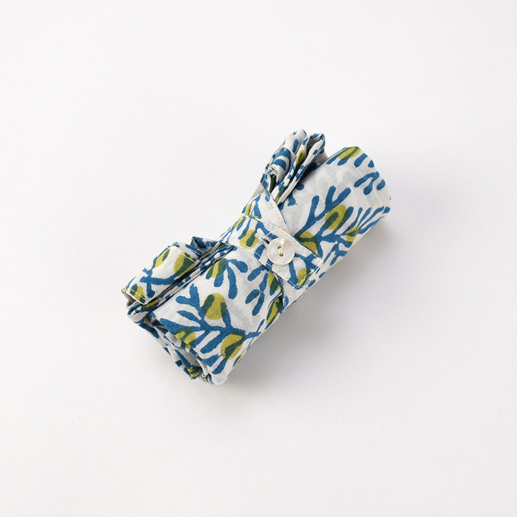 SHESAY Block Print Sub Bag Botanical Olive