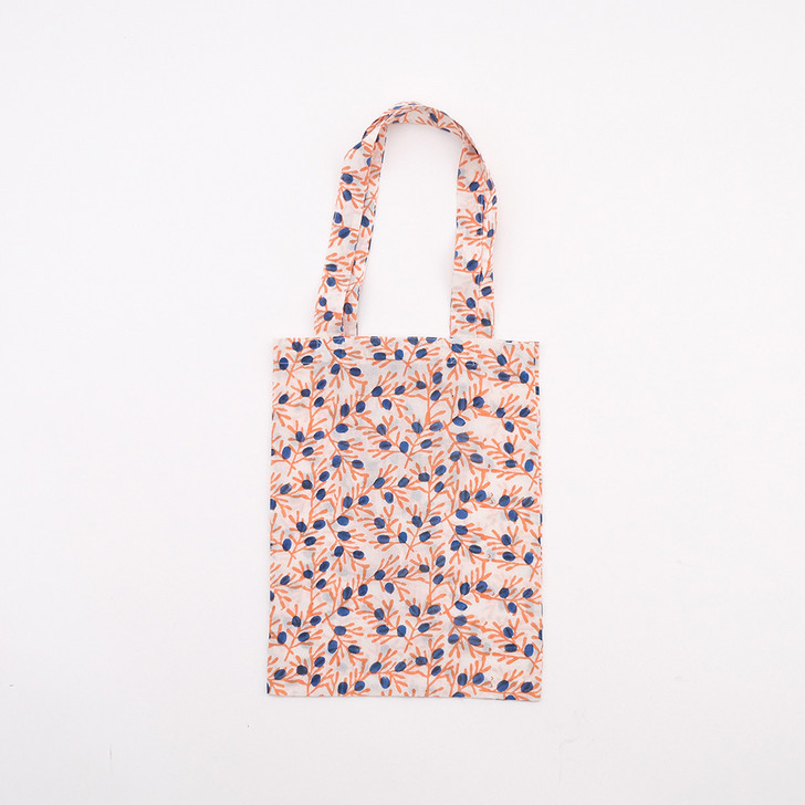 SHESAY Block Print Sub Bag Botanical Olive