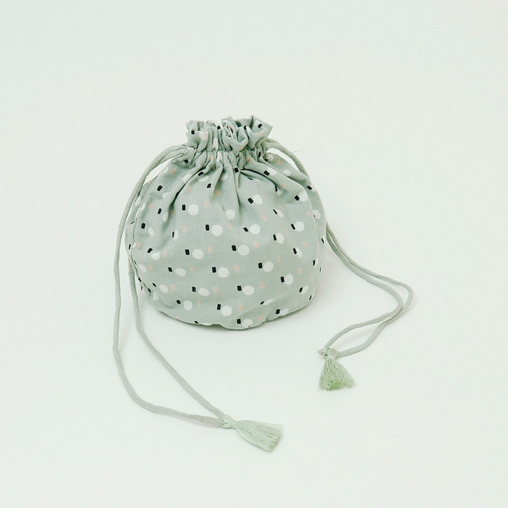 SHESAY Drawstring Pouch with Dots and Lines