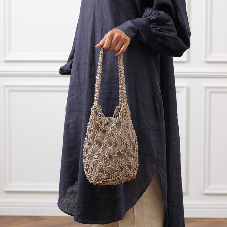 SHESAY Lightweight Rope Mesh Cross Bag