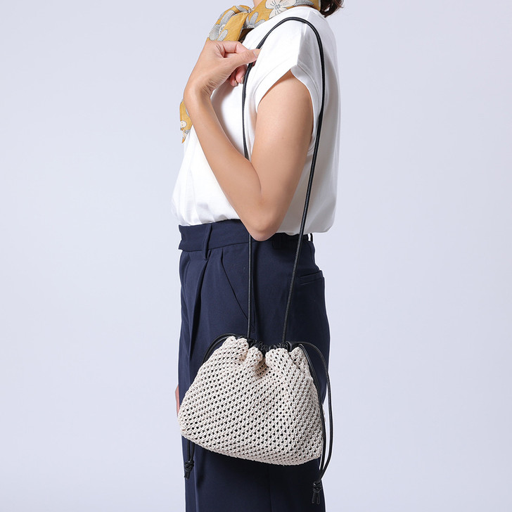 SHESAY Raffia-like Shoulder Bag