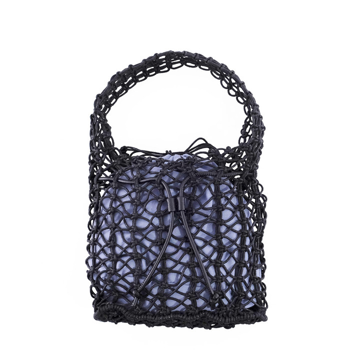 SHESAY Macrame Drawstring Bag