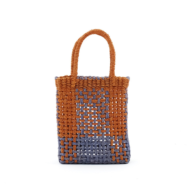 SHESAY Abaca Two-tone Checkered Bag