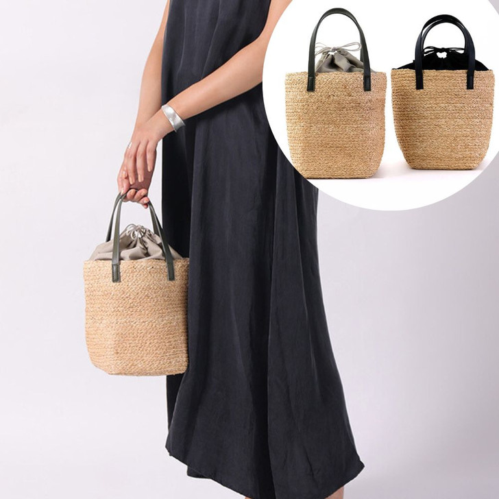 SHESAY Basic Raffia Braid Handbag
