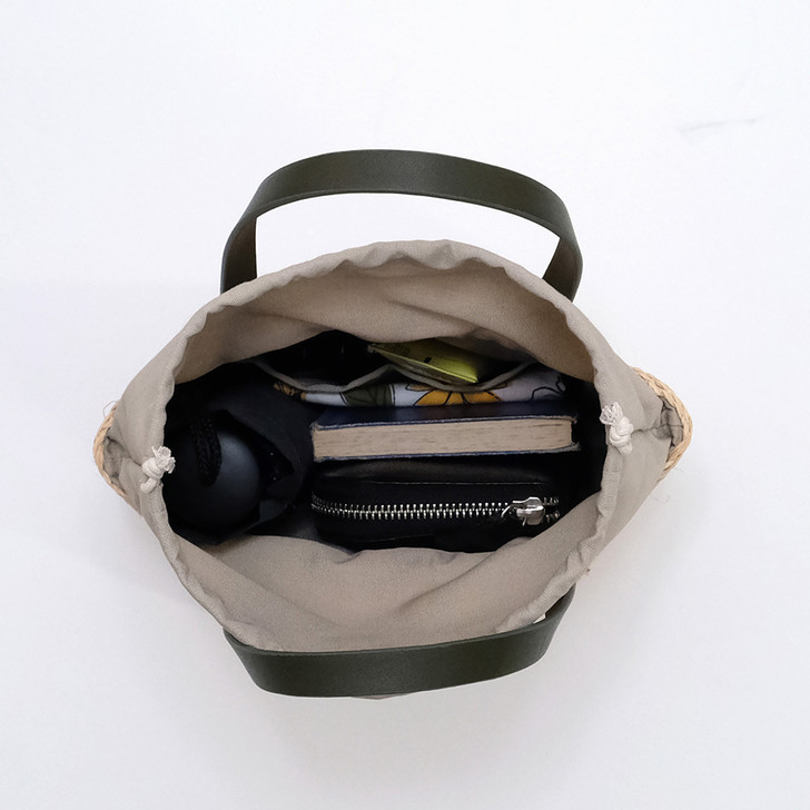 SHESAY Basic Raffia Braid Handbag