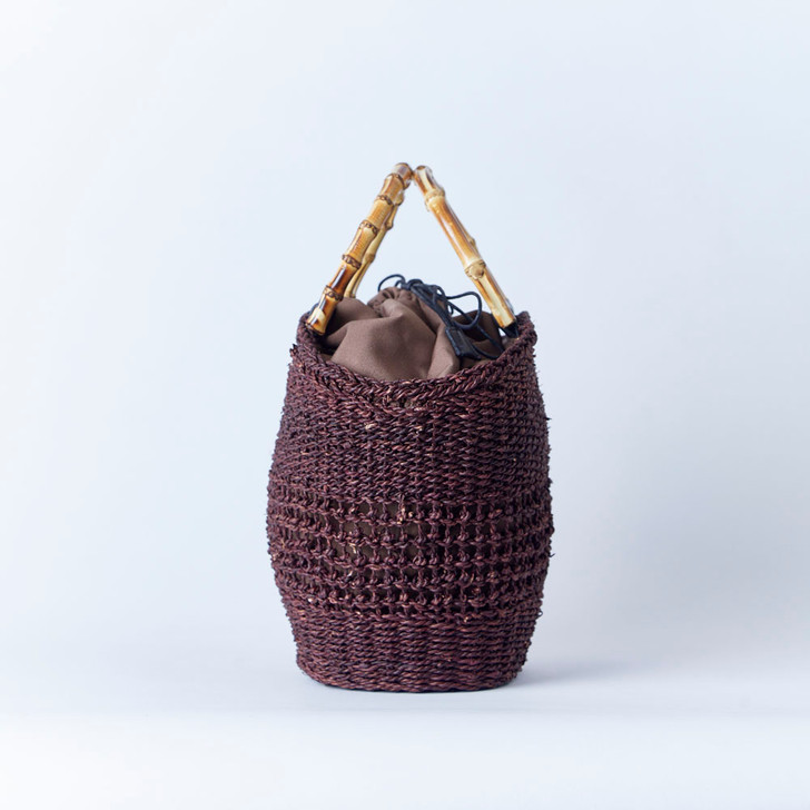 SHESAY Maize Bamboo Handle Bag