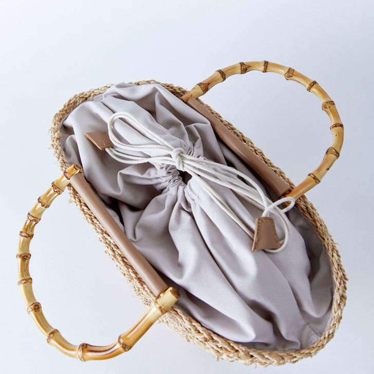 SHESAY Maize Bamboo Handle Bag