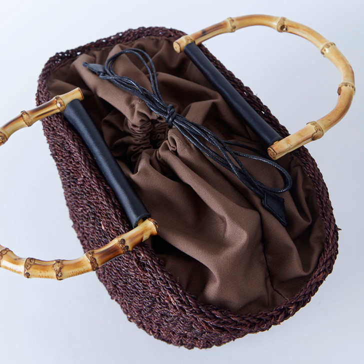 SHESAY Maize Bamboo Handle Bag