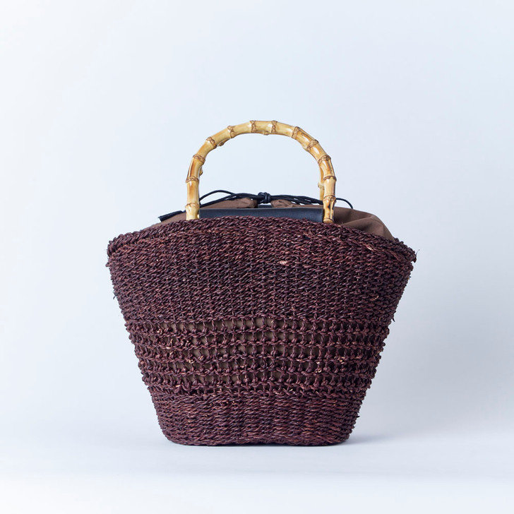 SHESAY Maize Bamboo Handle Bag